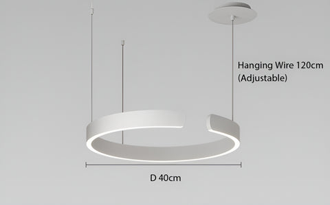 "Briar Minimal Modern C-Shaped Pendant Lamp - Front View" "Elayne Lights Contemporary Lighting Collection" "Briar Pendant Lamp in Sleek Aluminum Finish" "Briar Lamp Dimmable LED Illumination" "Easy Installation - Semi-Flush Mount Design" "Durable Aluminum Construction - Long-lasting Elegance